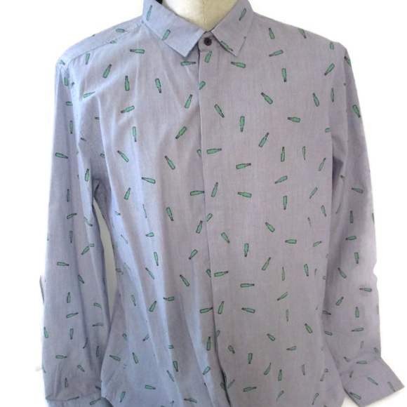 Sovereign Code Other - Sovereign Code NWT Beer Print Men's Shirt XL slim